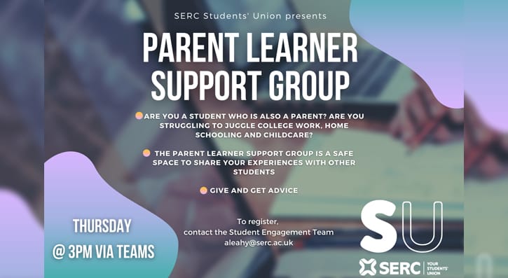 Parent Learner Support Group Graphic- Thursday at 3pm 